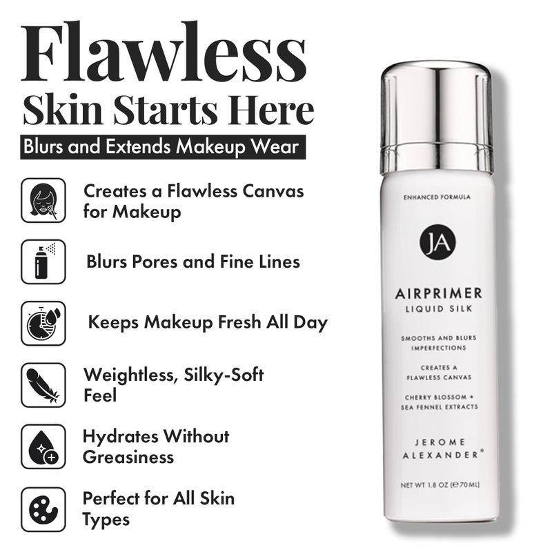Jerome Alexander MagicMinerals AirBrush Foundation Set by Jerome Alexander - Complete 5pc Spray Makeup Set with Foundation, Primer, and Setting/Finishing Spray - for Smooth, Radiant Skin (Fair) - Image 2